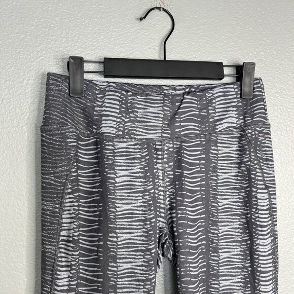 The North Face Low Rise Athletic Leggings w/ Interior Pocket Two Tone Gray Small - Picture 3 of 9